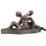 sculpture bronze couple